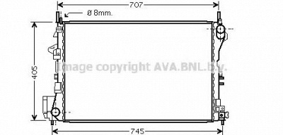 AVA QUALITY COOLING ol2339 -  Радиатор, охлаждение двигателя